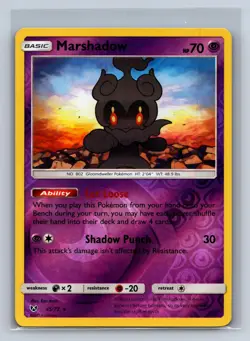 Marshadow 45/73 Rare Shining Legends Pokemon Reverse Holo NM/M 707b-1 - Image 1
