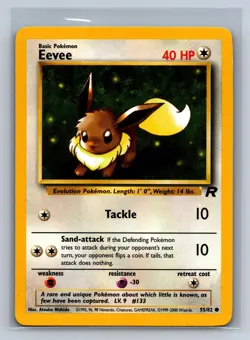 Eevee 55/82 Common Team Rocket Pokemon Unlimited NM/M 701c-10 - Image 1
