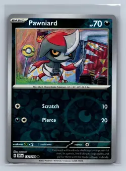 Pawniard 132/198 Common Scarlet & Violet Pokemon Reverse Holo NM/M 701c-45 - Image 1