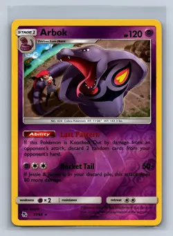 Arbok 27/68 Rare Hidden Fates Pokemon Reverse Holo NM/M 707d-7 - Image 1