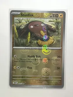 STUNFISK (MASTER BALL PATTERN) 035/086 UNCOMMON WHITE FLARE POKEMON HOLO NM - Image 2