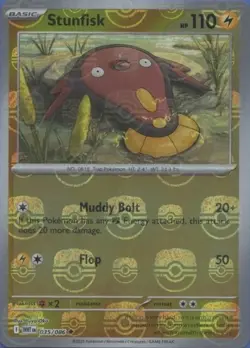 STUNFISK (MASTER BALL PATTERN) 035/086 UNCOMMON WHITE FLARE POKEMON HOLO NM - Image 4