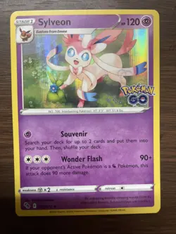 Pokemon TCG Sylveon Pokemon Go 035/078 Holo Rare NM/M - Image 1