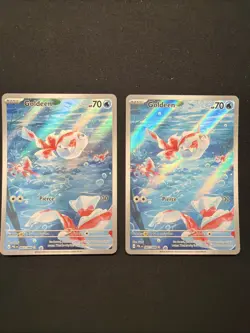 X2 Pokemon Goldeen 087/084 Pitch Black Illustration Rare Full Art Holo NM/MINT - Image 1