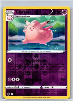 Clefable 054/172 Rare Brilliant Stars Pokemon Reverse Holo NM/M 625b-40 - Image 1