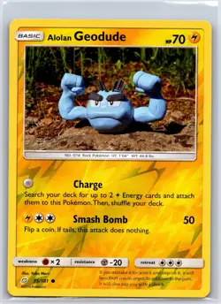 Alolan Geodude 35/181 Common Team Up Pokemon Reverse Holo NM/M 627b-42 - Image 1