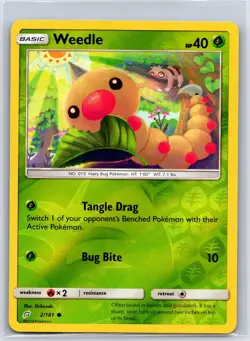 Weedle 2/181 Common Team Up Pokemon Reverse Holo NM/M 627b-36 - Image 1