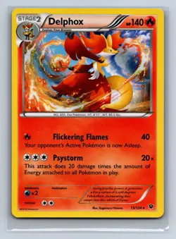 Delphox 13/124 Holo Rare Fates Collide Pokemon NM/M 629d-21 - Image 1