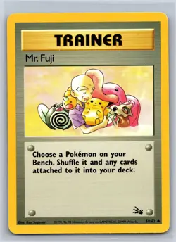 Mr. Fuji 58/62 Uncommon Fossil Pokemon Unlimited NM/M 623b-52 - Image 1