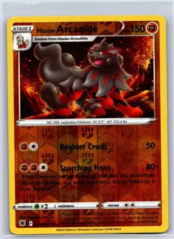 Hisuian Arcanine 071/189 Rare Astral Radiance Pokemon Reverse Holo NM/M 627-42 - Image 1