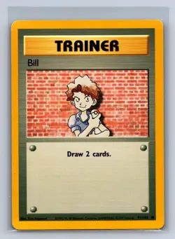 Bill 91/102 Common Base Set Unlimited Pokemon NM/M 629d-45 - Image 1