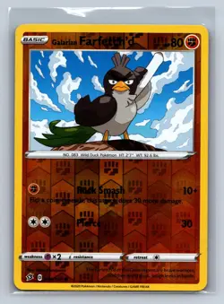 Galarian Farfetch'd 094/192 Common Rebel Clash Pokemon Reverse Holo NM/M 709d-16 - Image 1