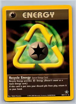 Recycle Energy 105/111 Rare Neo Genesis Pokemon Unlimited NM/M 623b-47 - Image 1