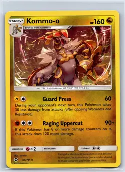 Kommo-o 54/70 Holo Rare Dragon Majesty Pokemon Holo NM/M 624d-43 - Image 1