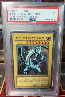Konami Yu-Gi-Oh! TCG [PSA7] Blue-Eyes White Dragon SKE-001 1st Ed. 2004 graded - Image 1