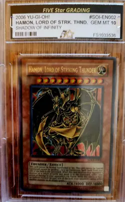 Yu Gi Oh Hamon, Lord of Striking Thunder SOI-EN002 GEM MT 10 - Image 1