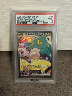 PSA 9 MINT Iono's Bellibolt Ex Journey Together SIR Holo Pokemon 183/159 - Image 1