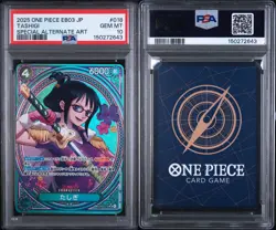 2025 ONE PIECE EB03 JAPANESE SPECIAL ALTERNATE ART #018 TASHIGI PSA 10 - Image 3