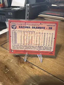 Kazuma Okamoto RC 2026 Topps Series 2 - 1991 Topps Chrome Silver Pack Mojo - Image 2