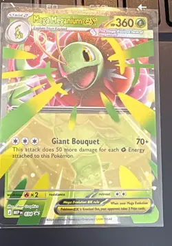 Mega Meganium ex 034 Promo Holo NM Pokemon Card Mega Evolution Promo - Image 1