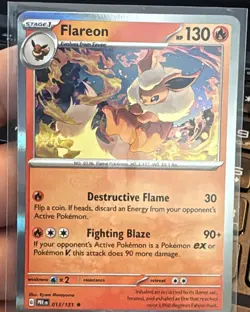 Flareon 013/131 Holo NM Pokemon Card Prismatic Evolutions - Image 1