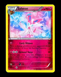 2014 Pokemon SYLVEON Furious Fists REVERSE HOLO Foil Rare XY Series Card 72/111 - Image 1