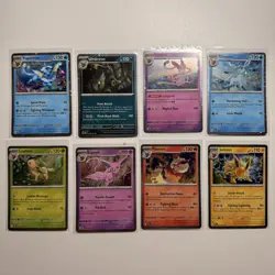 Pokemon TCG Prismatic Evolutions Costco Mini Tin Cosmos Promo Cards Set Of 8 NM - Image 1