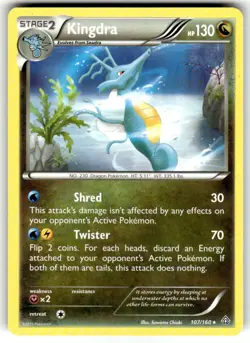 Kingdra 107/160 - Rare Pokemon XY Primal Clash Card - Image 1