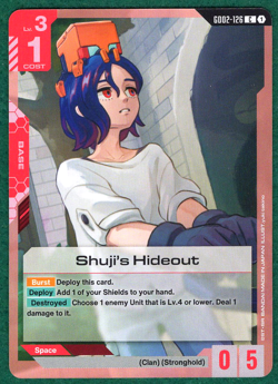 Shuji's Hideout - Dual Impact GD02-126 - Gundam Card Game TCG Card - Image 1