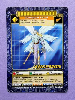BO-128 Angemon Digimon Card Digi-Battle Series 3 2000 Bandai LP - Image 1