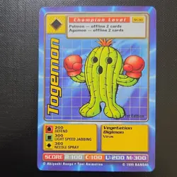 Bandai Digimon CCG Togemon Champion 1st Edition Card ST-10 1999 English Regular - Image 1
