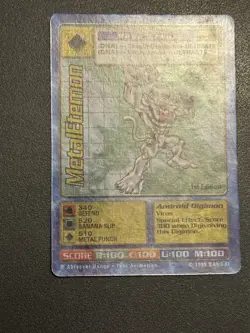 Digimon MetalEtemon Bo-27 1st Edition Holo Card Game 1999 Bandai - Image 3