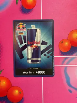 Red Bull Double DON!! Blue Foil Card Promo Card One Piece TCG Tournament - Image 1