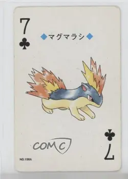 Quilava (7 of Clubs) Silver Lugia Back Game Freak/Nintendo Poker Playing Cards - Image 1