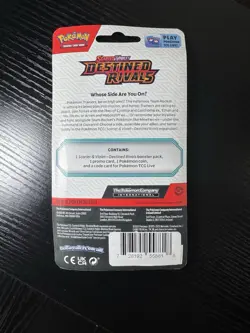 Pokemon Destined Rivals Eevee Checklane Blister 2 SWIRLS 💫💫 Factory Sealed - Image 4