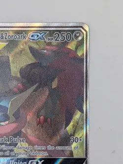 Pokemon TCG Unbroken Bonds TAG TEAM #201 Greninja & Zoroark GX Full Art RAW - Image 3
