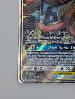 Pokemon TCG Unbroken Bonds TAG TEAM #201 Greninja & Zoroark GX Full Art RAW - Image 4