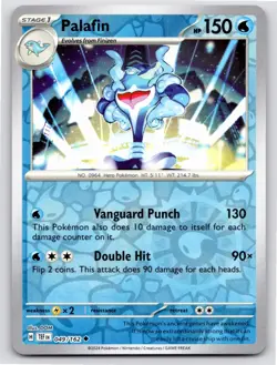 2024 POKEMON PALAFIN TEMPORAL FORCES 049/162 REVERSE HOLO UNCOMMON NM - Image 1