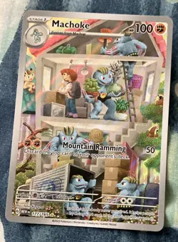 Machoke 177/165 SV151 Illustration Rare Holo Full Art Stage 1 Fighting 100 HP - Image 2