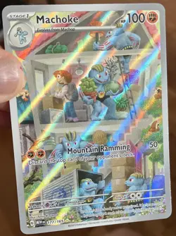 Machoke 177/165 SV151 Illustration Rare Holo Full Art Stage 1 Fighting 100 HP - Image 4