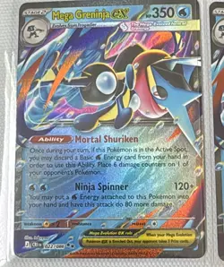 Mega Greninja ex 022/086 Holo NM Pokemon Card ME04 Chaos Rising - Image 1