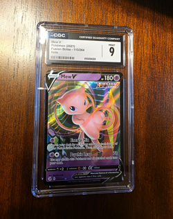 The Pokemon Company Mew V 113/264 Fusion Strike Ultra Rare Holo EN CGC 9 - Image 1