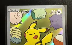 Ditto Holo Pokemon Generation One After Skool Hobby Fan Art Pikachu Derp - Image 2