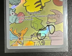 Ditto Holo Pokemon Generation One After Skool Hobby Fan Art Pikachu Derp - Image 3