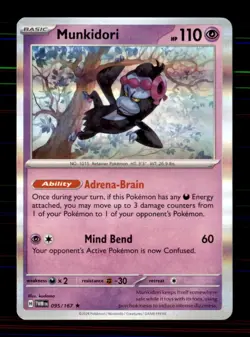 Munkidori 095/167 Rare Twilight Masquerade Pokemon Holo Near Mint - Image 1