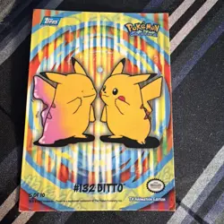 Pokemon Topps 2000 TV Animation Series 2 Stick-Ons #132 Ditto 5 of 10 (LP) - Image 3