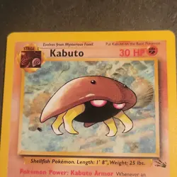 Vintage Pokemon Kabuto 50/62 Fossil Base Set 30 HP Wizards 1999 - Image 5