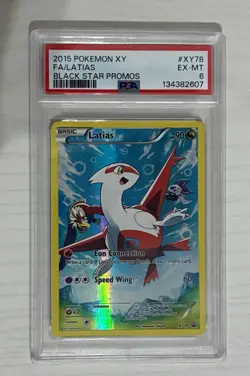 Pokemon TCG Latias XY78 Full Art Black Star Promo PSA 6 (2015) - Image 1