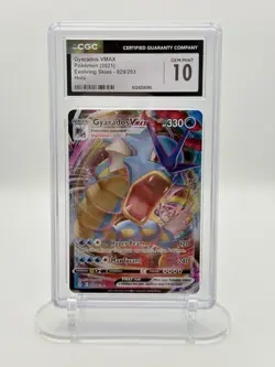 CGC 10 GYARADOS 029/203 VMAX POKEMON EVOLVING SKIES HOLO RARE 2021 - Image 1