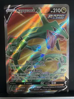 Pokemon SWSH07 Evolving Skies Rayquaza V 193/203 Full Art Ultra Rare LP - Image 1